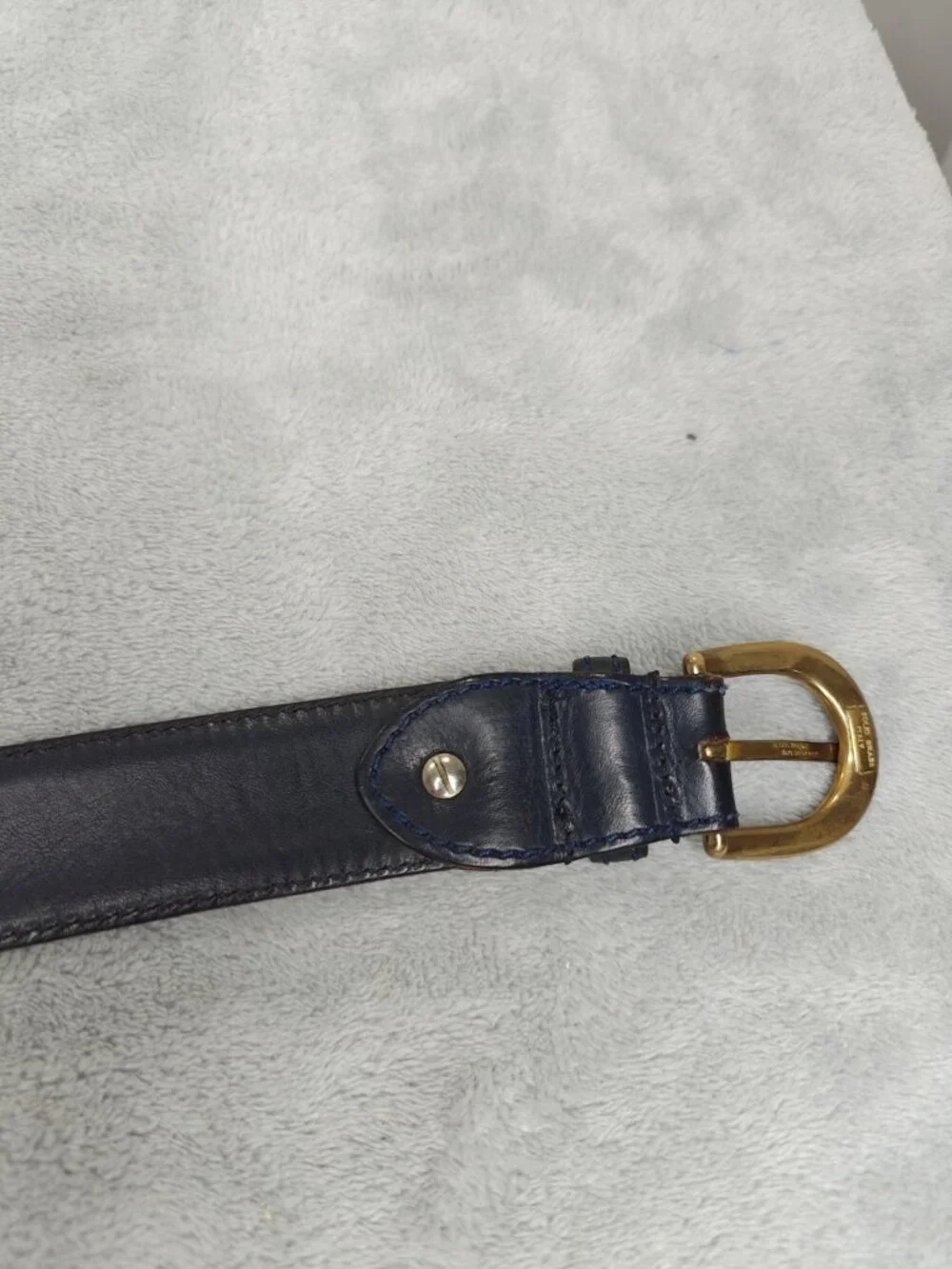 Paul & Shark Yachting Leather Men’s Belt Brass Buckle Size 40 Vintage